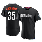Baltimore Orioles #35 Adley Rutschman Player Black AmberGomez City Connect Limited Elite Home Game Stitched Jerseys