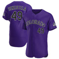 Colorado Rockies #49 Antonio Senzatela Player Purple AmberGomez Limited Elite Home Stitched Jerseys