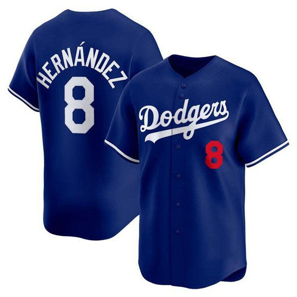 Los Angeles Dodgers #8 Enrique Hernandez Royal AmberGomez Limited Stitched Jersey