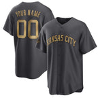 Custom Kansas City Royals Active Player Charcoal AmberGomez 2022 All-Star Cool Base Stitched Jersey