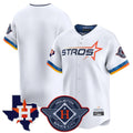 Houston Astros Blank Player White AmberGomez City Connect Texas Patch Vapor Premier Limited Home Stitched Jerseys