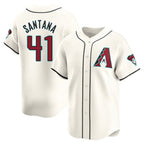 Arizona Diamondbacks #41 Carlos Santana Player Cream AmberGomez Limited Home Game Stitched Jerseys