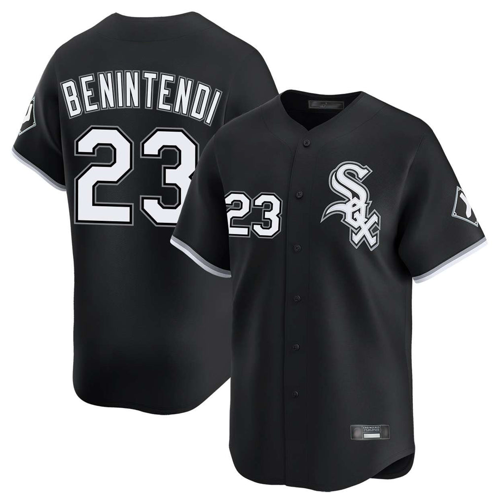 Chicago White Sox #23 Andrew Benintendi Player Black AmberGomez Limited Home Stitched Jerseys