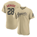Arizona Diamondbacks #28 Nolan Arenado Player Tan AmberGomez City Connect Limited Elite Home Game Stitched Jerseys