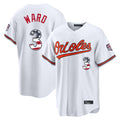 Baltimore Orioles #3 Taylor Ward Player White AmberGomez USA 250 Fourth of July Home Game Stitched Jerseys
