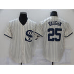 Chicago White Sox #25 Andrew Vaughn 2021 Cream Navy AmberGomez Field of Dreams Name Flex Base Stitched Jersey