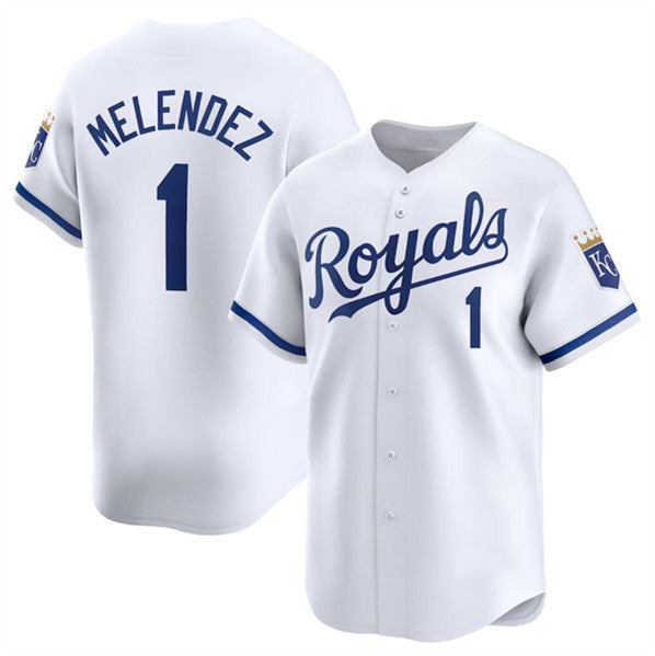 Kansas City Royals #1 MJ Melendez White AmberGomez 2024 Home Limited Stitched Jersey