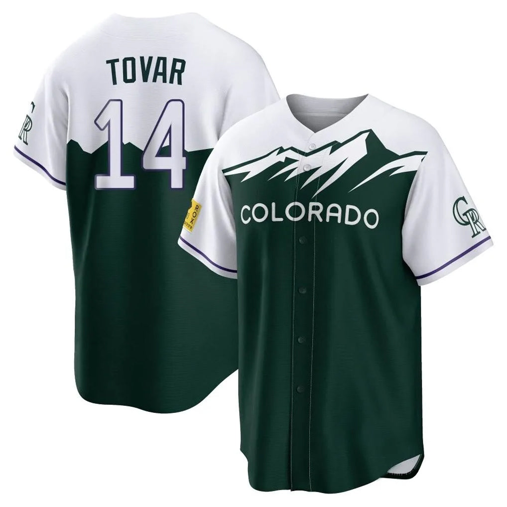Colorado Rockies #14 Ezequiel Tovar Player Green AmberGomez City Connect Home Game Stitched Jerseys