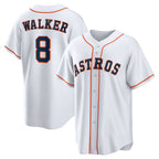 Houston Astros #8 Christian Walker White AmberGomez Home Replica Jersey