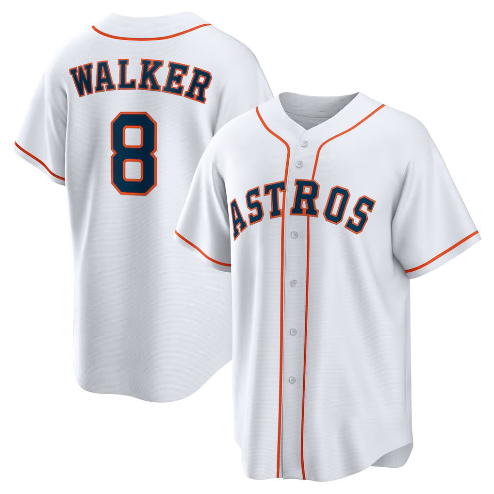 Houston Astros #8 Christian Walker White AmberGomez Home Replica Jersey