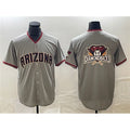 Arizona Diamondbacks Gray AmberGomez Team Big Logo Cool Base Stitched Jerseys
