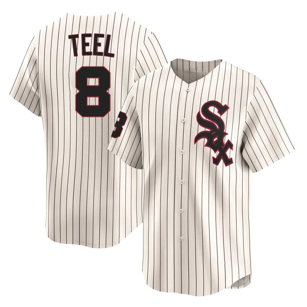 Chicago White Sox #8 Kyle Teel Player Cream AmberGomez Cooperstown Collection Limited Home Stitched Jerseys