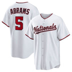 Washington Nationals #5 CJ Abrams White AmberGomez Home Replica Jersey