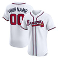 Custom Atlanta Braves White AmberGomez Home Elite Jersey