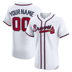 Custom Atlanta Braves White AmberGomez Home Elite Jersey