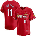 St. Louis Cardinals #11 Victor Scott II Red AmberGomez City Connect Limited Stitched Jersey