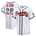 Atlanta Braves #28 Matt Olson 2026 All-Star Edition Stars & Stripes White AmberGomez Stadium Jersey