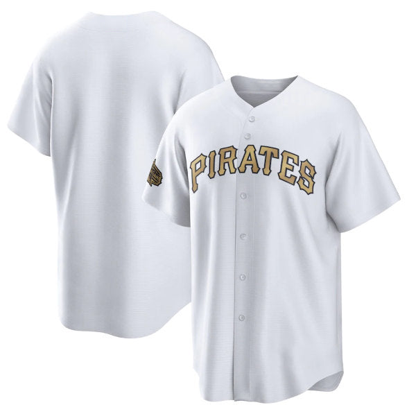 Pittsburgh Pirates Blank White AmberGomez 2022 All-Star Cool Base Stitched Jersey