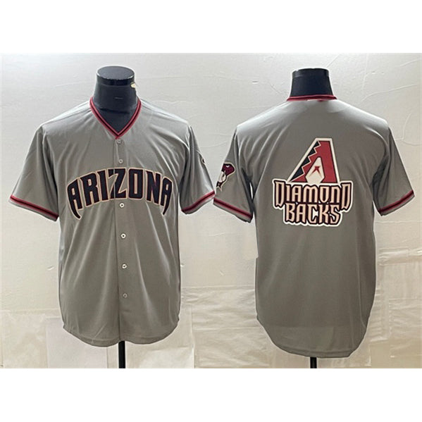 Arizona Diamondbacks Gray AmberGomez Team Big Logo Cool Base Stitched Jersey 2