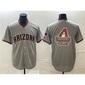 Arizona Diamondbacks Gray AmberGomez Team Big Logo Cool Base Stitched Jersey 2