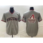 Arizona Diamondbacks Gray AmberGomez Team Big Logo Cool Base Stitched Jersey 2