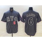 New York Mets #6 Starling Marte Gray AmberGomez 2024 City Connect Cool Base Stitched Jerseys
