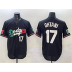Los Angeles Dodgers #17 Shohei Ohtani Black AmberGomez Mexico Flag Limited Stitched Jersey