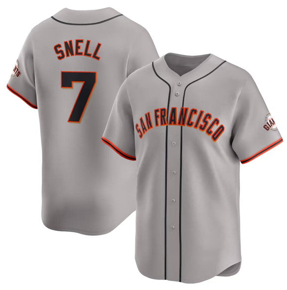 San Francisco Giants #7 Blake Snell Gray AmberGomez Away Limited Stitched Jersey