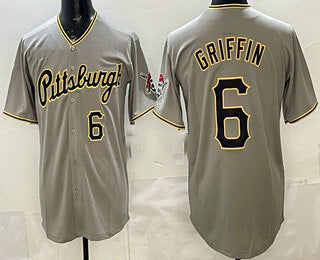 Pittsburgh Pirates #6 Konnor Griffin Grey AmberGomez Limited Jersey
