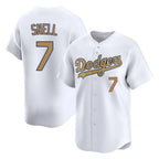 Los Angeles Dodgers #7 Blake Snell Player Gold AmberGomez Collection Limited Home Stitched Jerseys