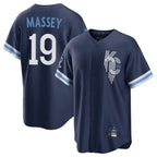Kansas City Royals #19 Michael Massey Player Navy AmberGomez City Connect Home Game Stitched Jerseys
