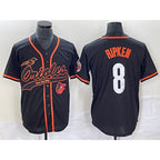 Baltimore Orioles #8 Cal Ripken Jr Black AmberGomez With Patch Cool Base Stitched Jersey