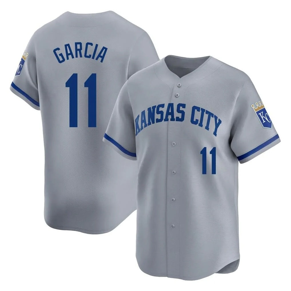 Kansas City Royals #11 Maikel Garcia Player Gray AmberGomez Limited Home Stitched Jerseys