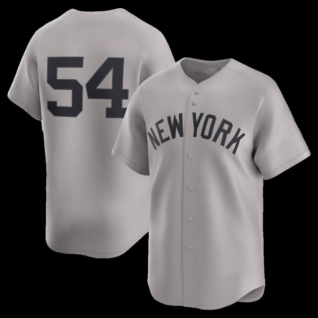 New York Yankees #54 Max Fried Gray AmberGomez Road Limited Player Jersey 2