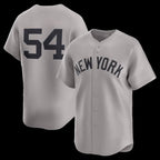 New York Yankees #54 Max Fried Gray AmberGomez Road Limited Player Jersey 2