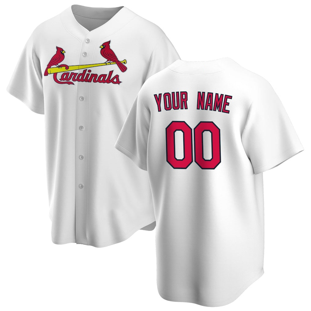 Custom St. Louis Cardinals White AmberGomez Home Replica Jersey
