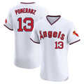 Los Angeles Angels #13 Drew Pomeranz Player White AmberGomez T-shirt Home Limited Elite Stitched Jerseys