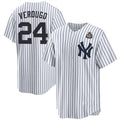 New York Yankees #24 Alex Verdugo White AmberGomez 2024 World Series Cool Base Stitched Jersey