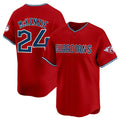 Cleveland Guardians #24 Triston McKenzie Red AmberGomez Alternate Limited Stitched Jersey
