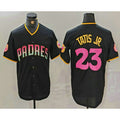 San Diego Padres #23 Fernando Tatis Jr Black AmberGomez 20th Anniversary Cool Base Stitched Jersey