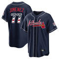 Atlanta Braves #77 Joe Jimenez Player Navy AmberGomez USA 250 Fourth Of July Limited Home Game Stitched Jerseys