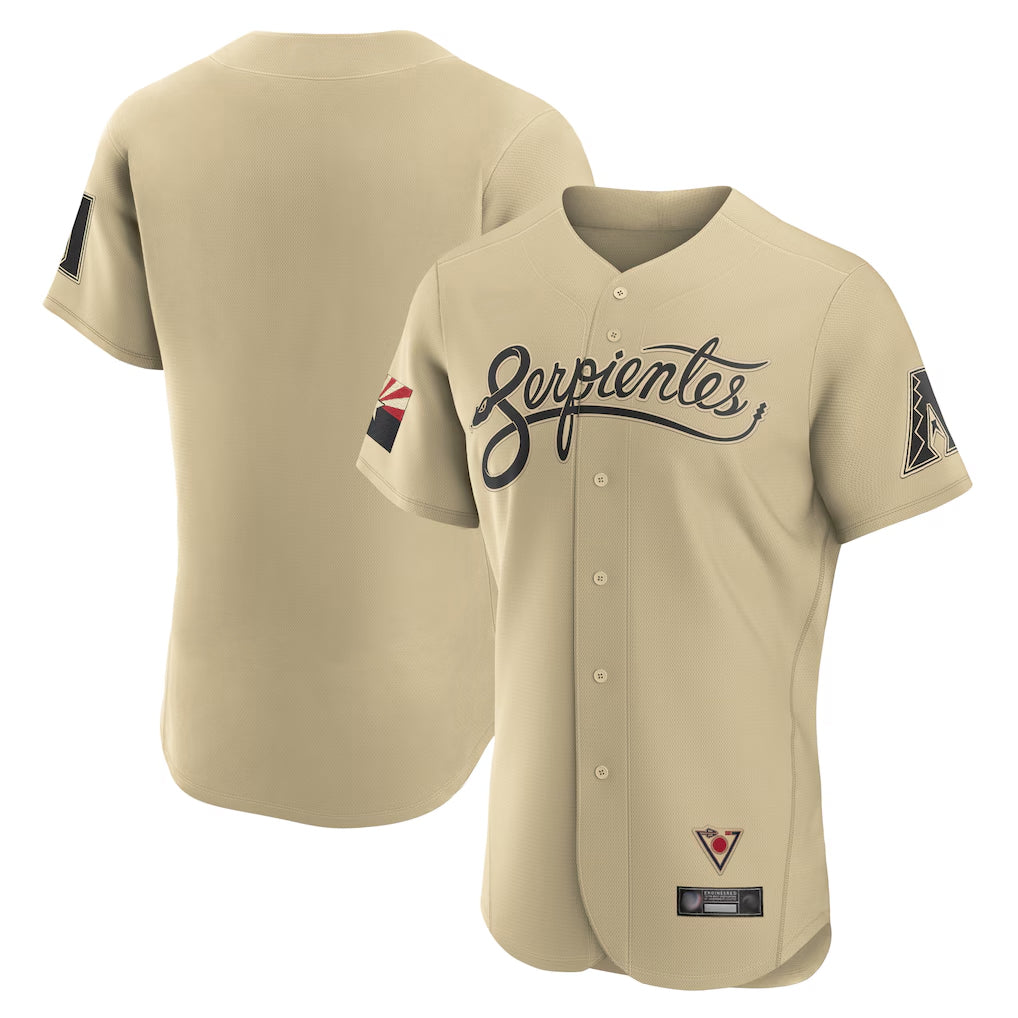 Arizona Diamondbacks Tan AmberGomez City Connect Limited Elite Home Game Blank Player Stitched Jerseys