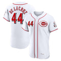 Cincinnati Reds #44 Elly De La Cruz Player White AmberGomez Limited Elite Home Stitched Jerseys
