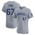 Kansas City Royals #67 Seth Lugo Player Gray AmberGomez Limited Elite Home Stitched Jerseys