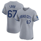 Kansas City Royals #67 Seth Lugo Player Gray AmberGomez Limited Elite Home Stitched Jerseys