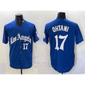Los Angeles Dodgers #17 Shohei Ohtani Blue AmberGomez 2025 LA Gothic Style With Fernando Patch Vapor Premier Limited Stitched Jersey
