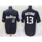 San Diego Padres #13 Manny Machado Black AmberGomez Gothic Edition Vapor Limited Stitched Jersey