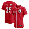 Cincinnati Reds #35 Jose Trevino Player Red AmberGomez Limited Elite Home Game Stitched Jerseys