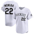 Colorado Rockies #22 Mickey Moniak White AmberGomez Home Limited Stitched Jersey