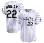 Colorado Rockies #22 Mickey Moniak White AmberGomez Home Limited Stitched Jersey